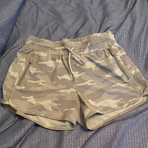 Athleta Gray Camouflage Athletic Shorts